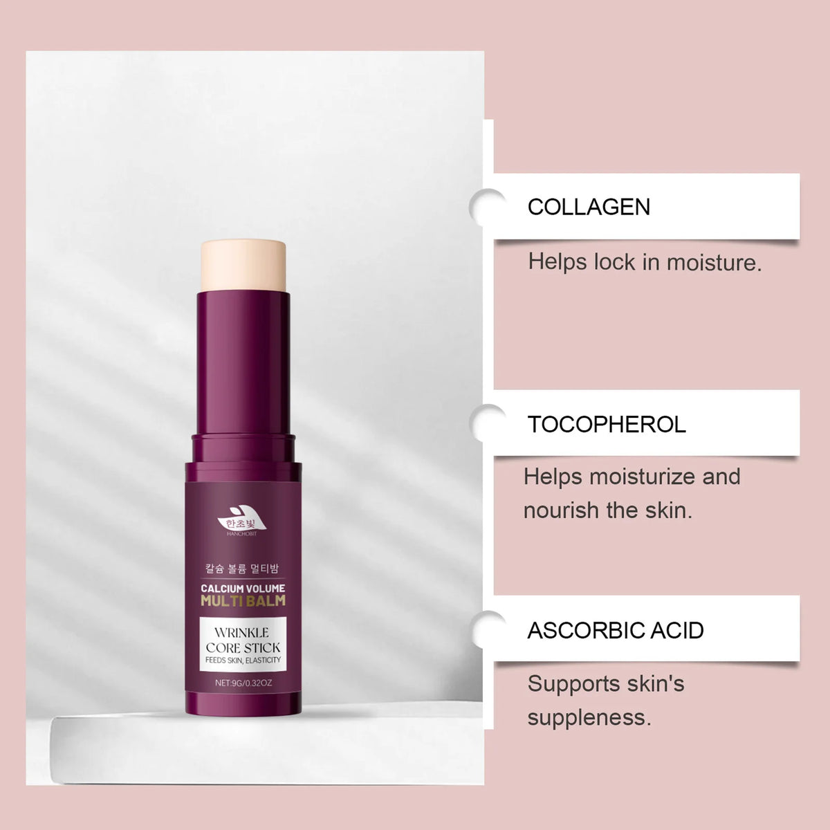 Cemenrete Calcium Multi Balm Hydrating Face And Body Moisturizer Stick For Dry Skin Deeply Hydrates Anti-Aging Daily Skincare. 2023 HIDRATANTE FACIAL Y REMOVEDOR DE GRIETAS FACIALES