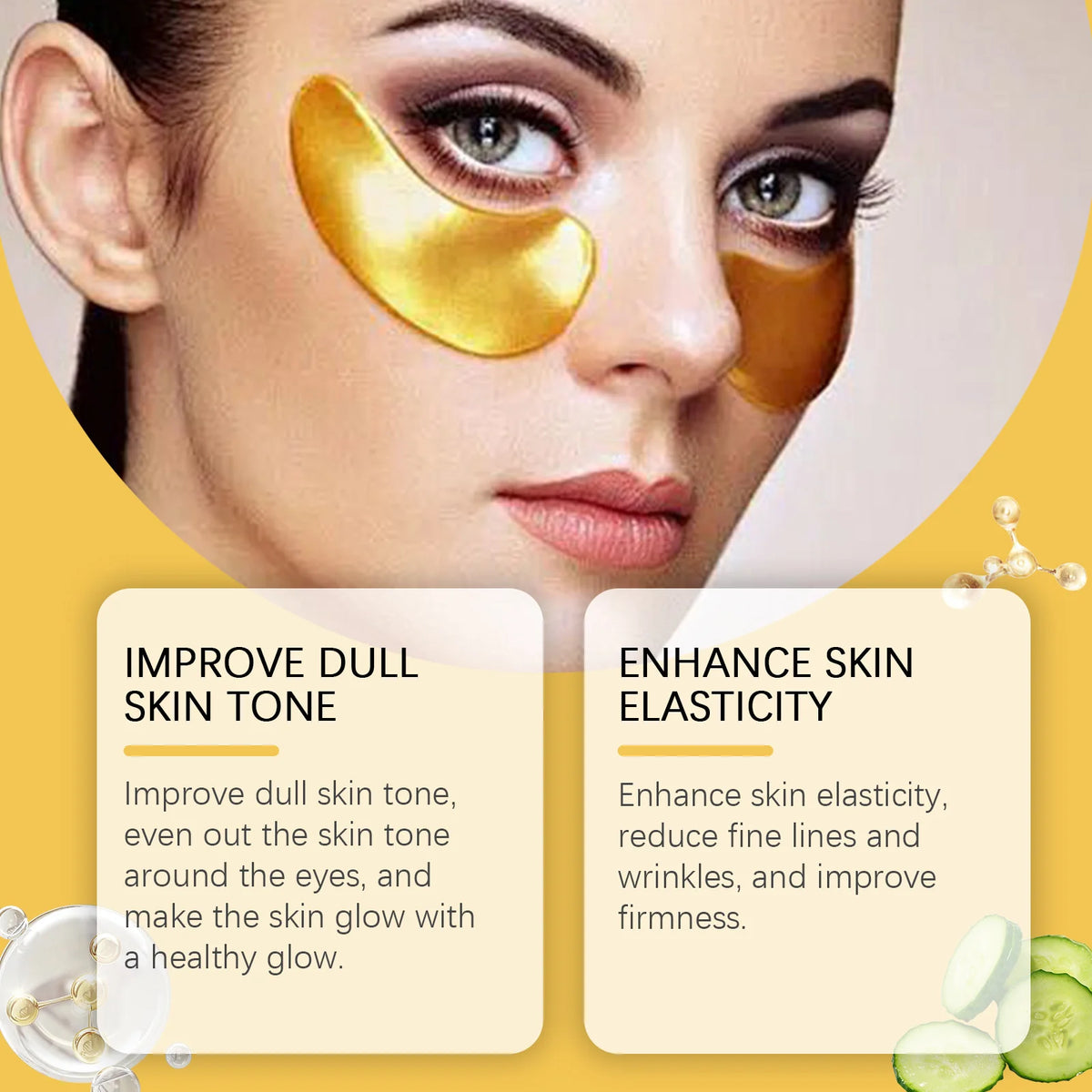 Set de Cuidado Facial de 24k Oro — Antiarugas, Desvanece Ojeras, Reafirmante, Hidratante, Reparador, Máscara para Ojos y Esencia, Cosméticos Coreanos.