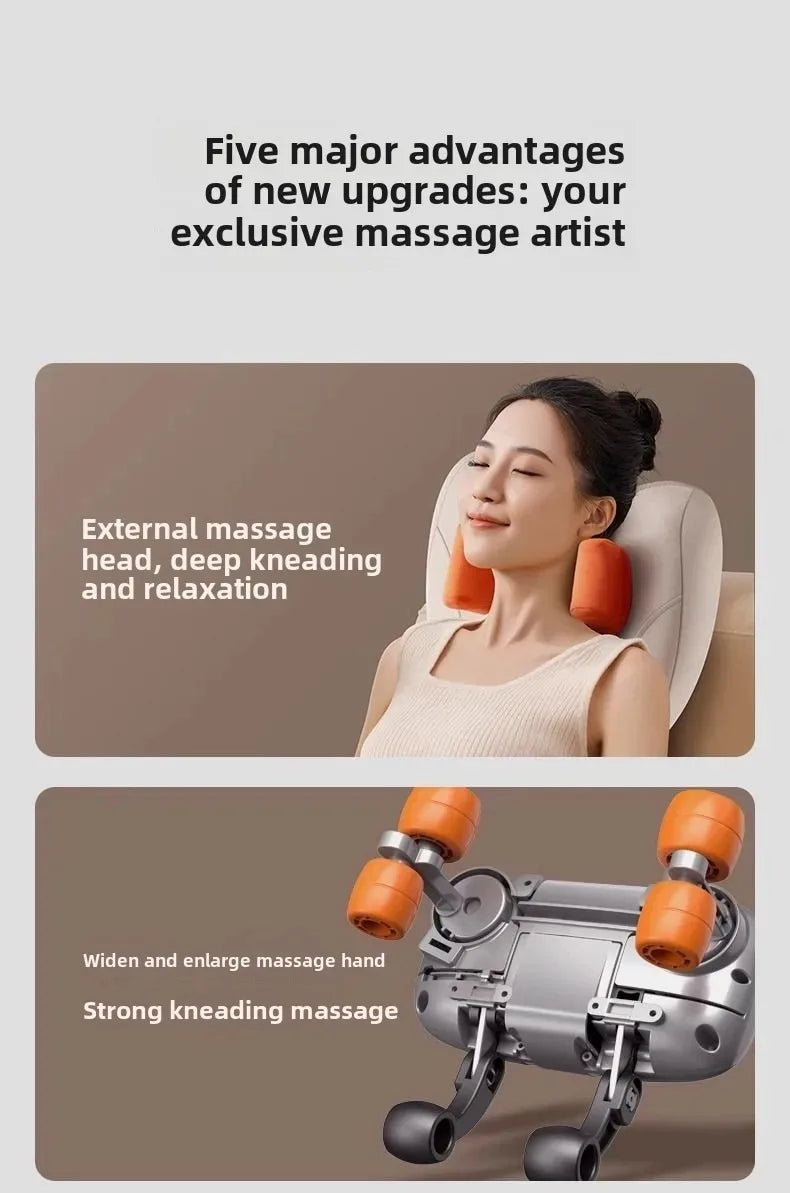 JAIYORL Almohada Masajeadora Eléctrica para Trapecio — Inalámbrica para Auto y Hogar, con Calor, para Cintura, Cuello, Piernas y Cervical, Masaje Shiatsu con Amasado