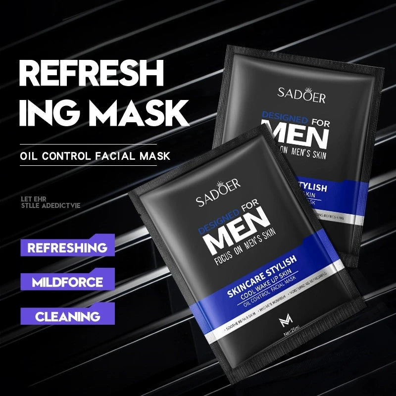 SADOER Men's Skin Care Sets Moisturizing Face Cream Facial Mask Lip Balm Sunscreen Cleanser Eye Cream Men Skin Care Kit.2026 ACLARADOR DE ROSTRO PARA HOMBRE. PROTECCION CONTRA OJERAS. CONTRA ACNES