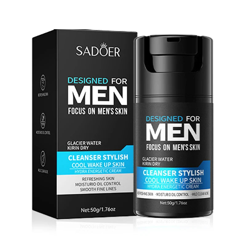 SADOER Men's Skin Care Sets Moisturizing Face Cream Facial Mask Lip Balm Sunscreen Cleanser Eye Cream Men Skin Care Kit.2026 ACLARADOR DE ROSTRO PARA HOMBRE. PROTECCION CONTRA OJERAS. CONTRA ACNES