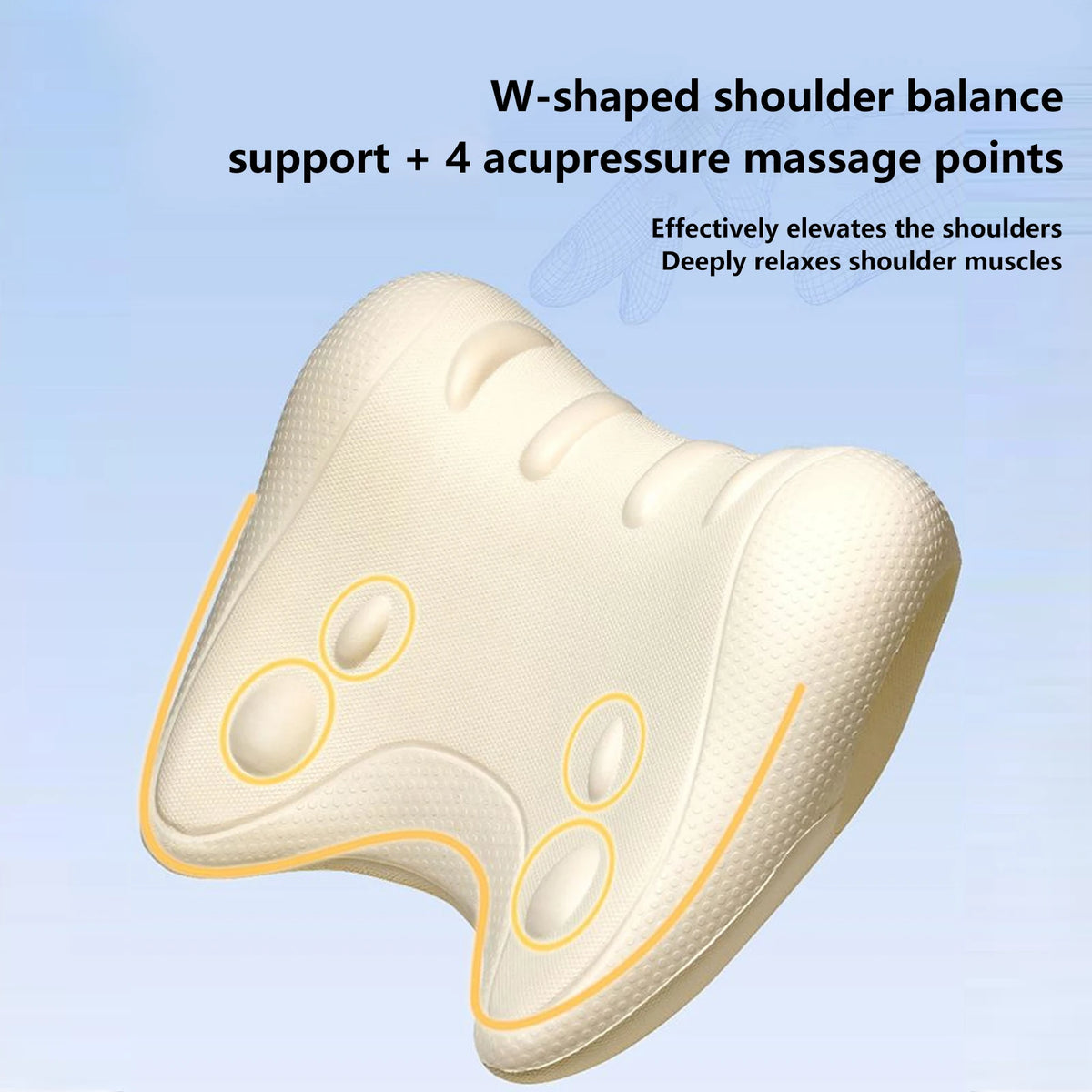 Almohada Masajeadora de Cuello en Forma de U — Almohada Ergonómica para Masaje y Relajación de Cuello y Hombros, Almohada Correctora para Enderezar el Cuello