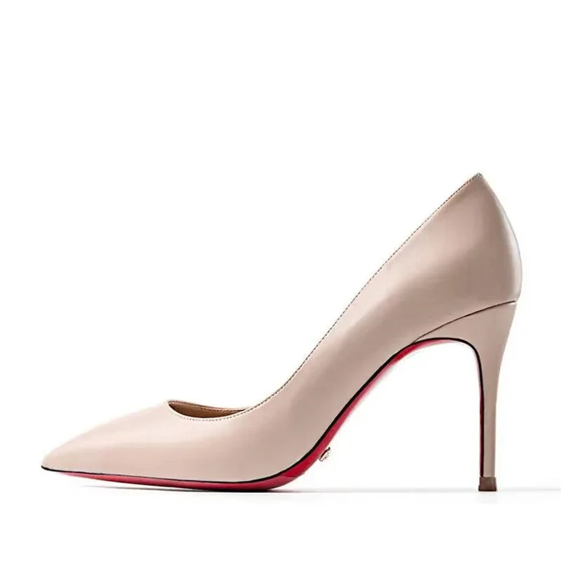 Plus Size 34-44 Sexy Red Shoes Dress Party Wedding High Heels Rubber Bottom Pointed Toe Spring Shallow Women Pumps 2025