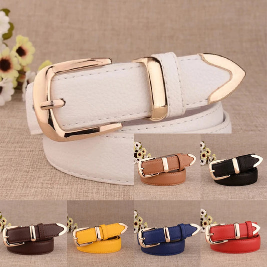 Women's Trousers Belt  Leather Trend White Belt Fashion High Quality Trouser Belts Solid Vintage Pin Buckle Ladies Strap 2026