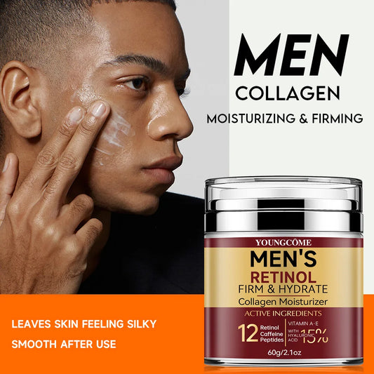Men's Retinol Firming Face Cream Skincare Moisturizing Collagen Brightening Smooth Wrinkles Facial Face Men Skin Care Treatment.2026 Crema facial para hombres con retinol — reafirma, hidrata, aclara y suaviza arrugas.