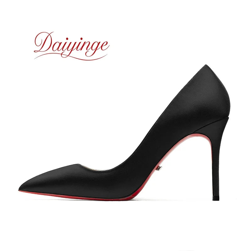 Elegant Woman Heeled Shoes 2026 Trend Luxury Red Bottoms High Heels Pointed Toe Stiletto Pumps 12 cm Party Dress Wedding Shoes 2026