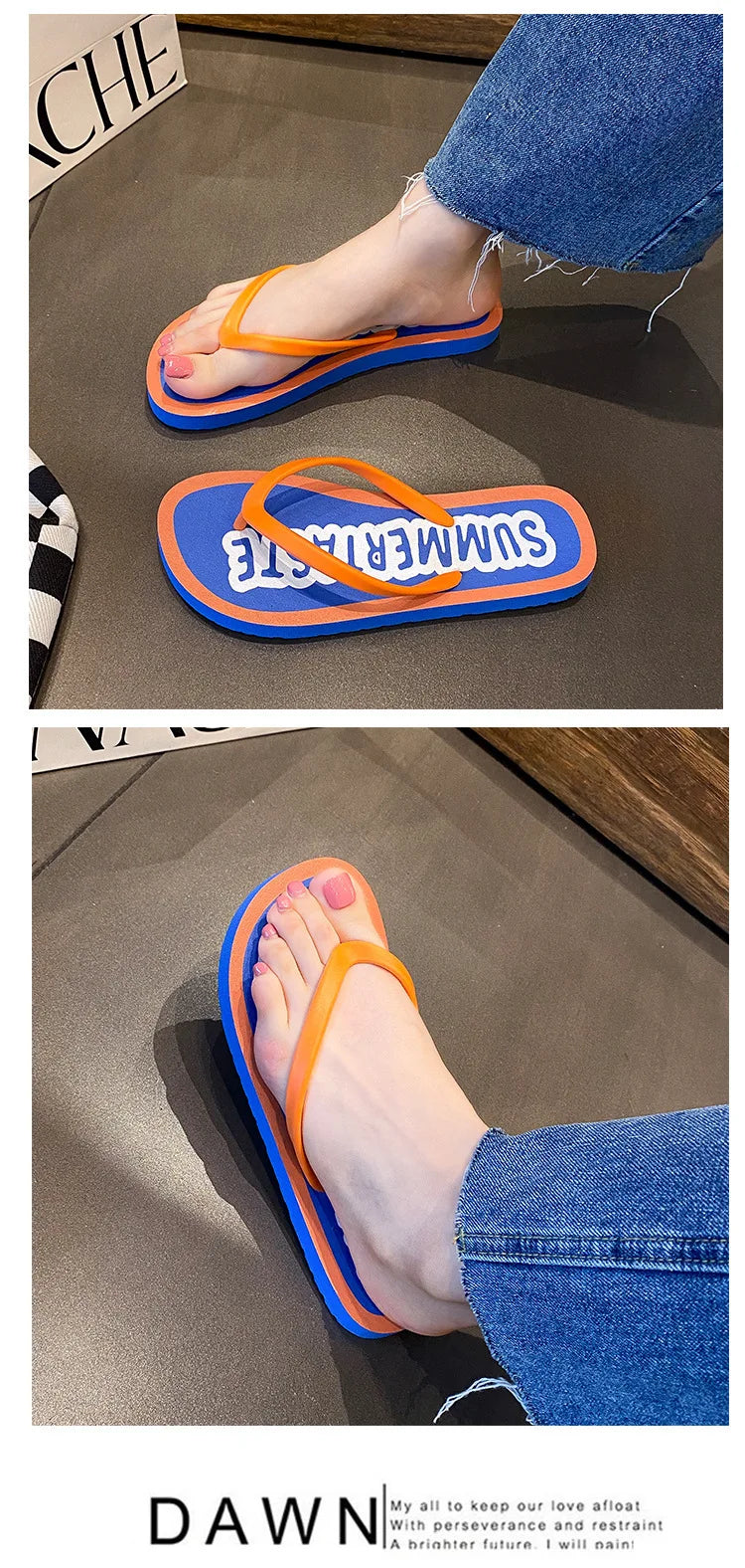 Women's Flip Flops 2025 New Summer Thick Bottom Clip Toe Fashion Beach Slippers Cool Slippers for Women 2026
