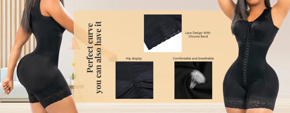 Fajas Colombianas Postquirúrgicas Shapewear BBL – Control Abdomen y Moldeado Perfecto