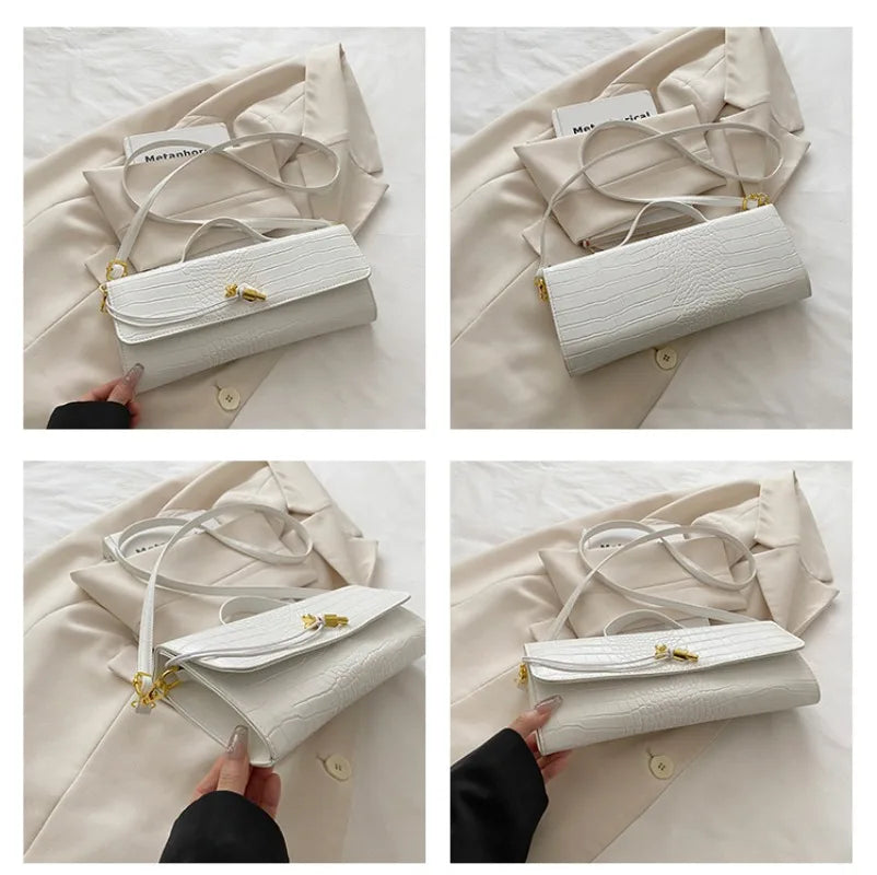 Woven Handbag, 2025 New Soft Leather Evening Bag, Fashionable and Versatile Horizontal Carrying Crossbody Bag.2026