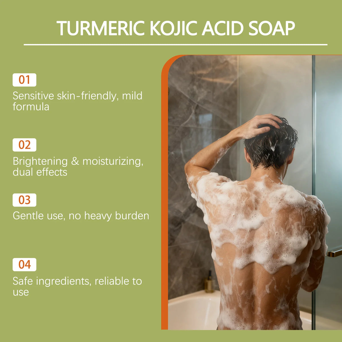 Turmeric and Kojic Acid Soap Deep Hydration Brightening Skin Care Products Soft Smooth Body Cleaning Skin Lightening Soap 100g.2026 JABON DE CURCUMA Y ACIDO DE KOJICO AYUDA A LA PIGMENTACION FACIAL