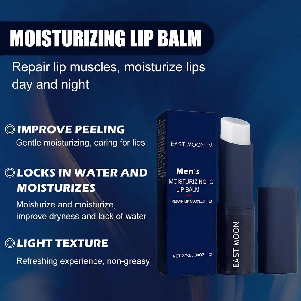 Men Lip Balm Moisturizing removing dead skin preventing dryness cracking reducing lip wrinkles relieving dryness lip care. Bálsamo labial para hombres: hidrata, evita resequedad y grietas, reduce arrugas labiales y remueve piel muerta.2026