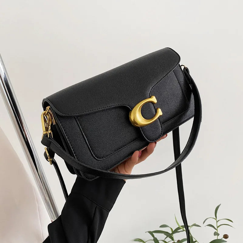 This year's new fashionable underarm shoulder bag with two shoulder straps and a diagonal small square bag 2026