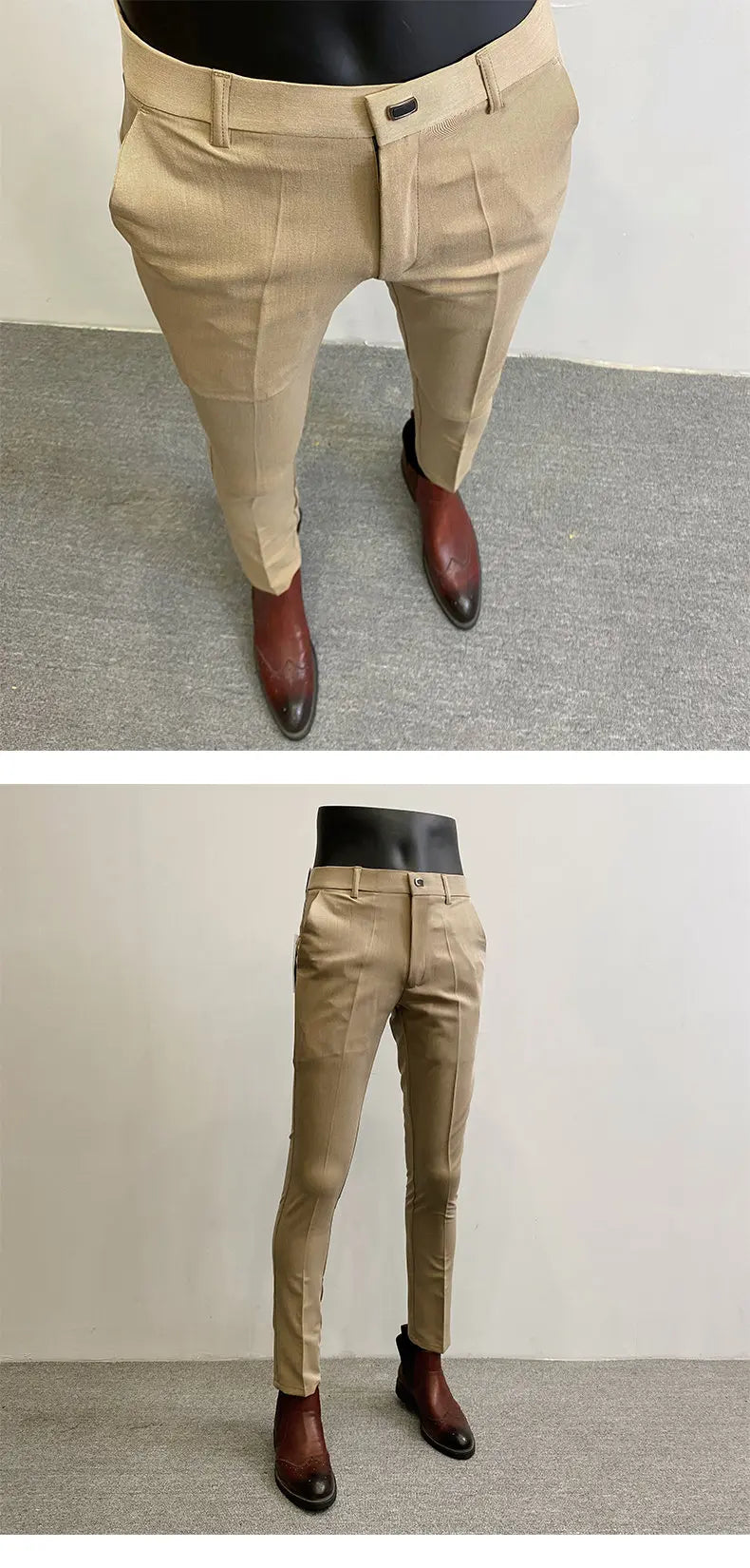Men Suit Pants Formal Trousers Stretch Slim Pantalone Hombre Calça Masculina Solid Color Casual Dress Pants Fashion Men Clothing. Pantalones de Hombre, extra slim fit 2026. Elegantes
