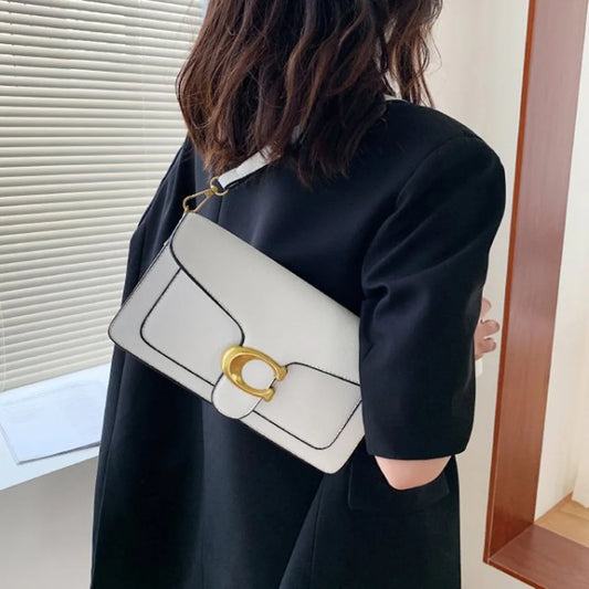 This year's new fashionable underarm shoulder bag with two shoulder straps and a diagonal small square bag 2026
