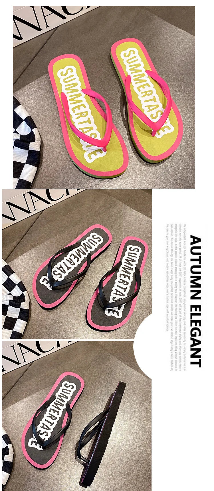 Women's Flip Flops 2025 New Summer Thick Bottom Clip Toe Fashion Beach Slippers Cool Slippers for Women 2026