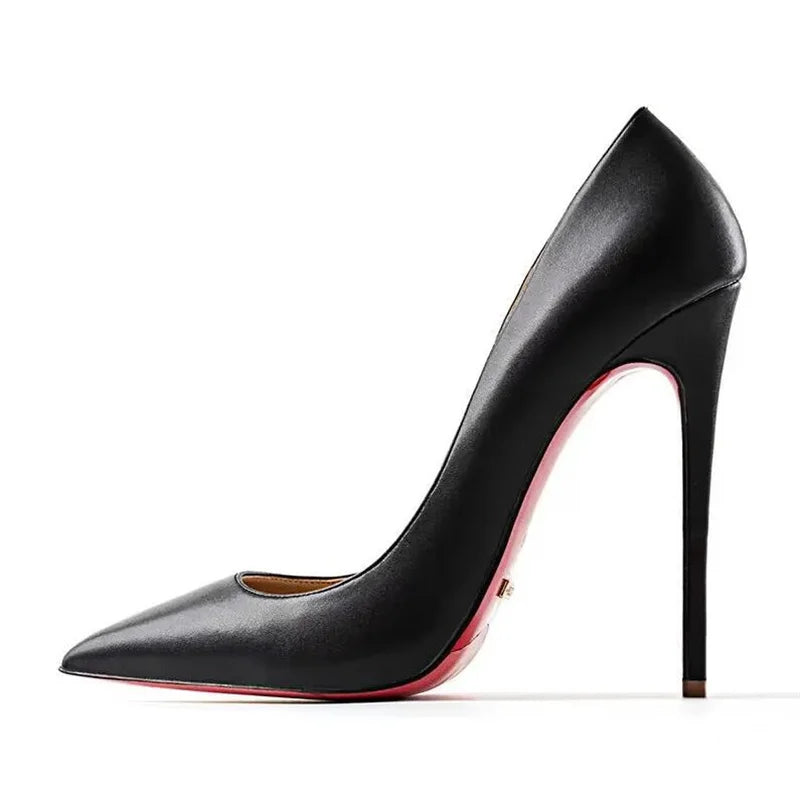 Plus Size 34-44 Sexy Red Shoes Dress Party Wedding High Heels Rubber Bottom Pointed Toe Spring Shallow Women Pumps 2025