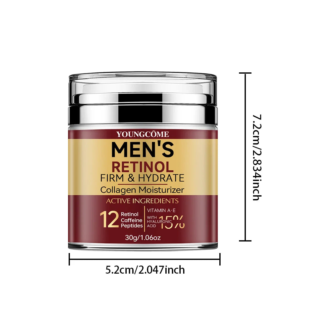 Men's Retinol Firming Face Cream Skincare Moisturizing Collagen Brightening Smooth Wrinkles Facial Face Men Skin Care Treatment.2026 Crema facial para hombres con retinol — reafirma, hidrata, aclara y suaviza arrugas.