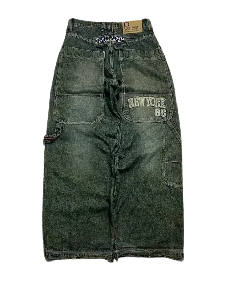 American Hip-hop Retro Loose Jeans Women's Y2K New Tide Harajuku High Waist Wide leg Pants Gothic Wide Pants Street Pants Male. Jeans Exclusivos Modernos 2026
