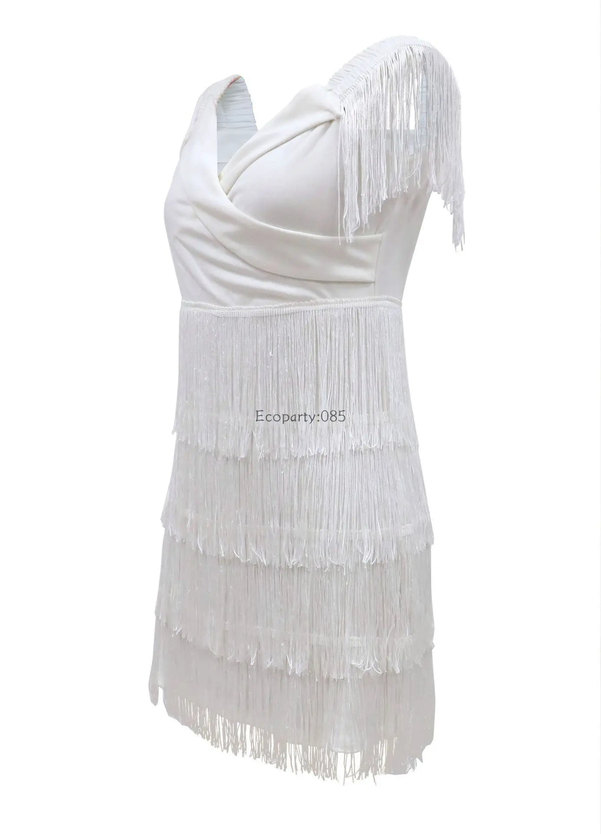 Women Evening Dresses Sexy Big V Neck One-shoulder Fringed Skirt Ladies Temperament Slim Dress Short Sleeve Club Dress Vestidos 2026 Casual Drew