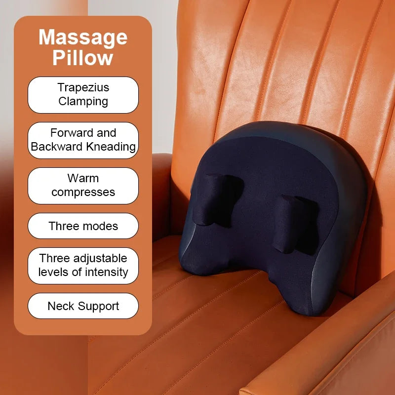 JAIYORL Almohada Masajeadora Eléctrica para Trapecio — Inalámbrica para Auto y Hogar, con Calor, para Cintura, Cuello, Piernas y Cervical, Masaje Shiatsu con Amasado