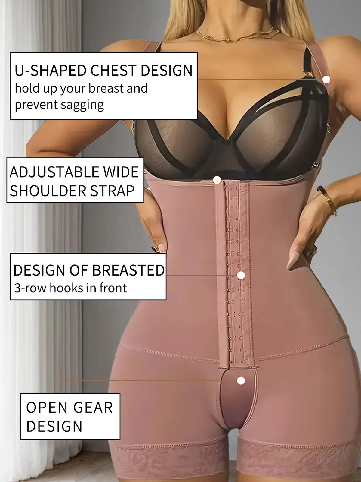 Fajas Postparto para Mujer, Moldeador Corporal de Alta Compresión, Reductor Adelgazante para Mujer, Ropa Interior Sexy, Body Moldeador Push Up. Compresion Extrema Alta