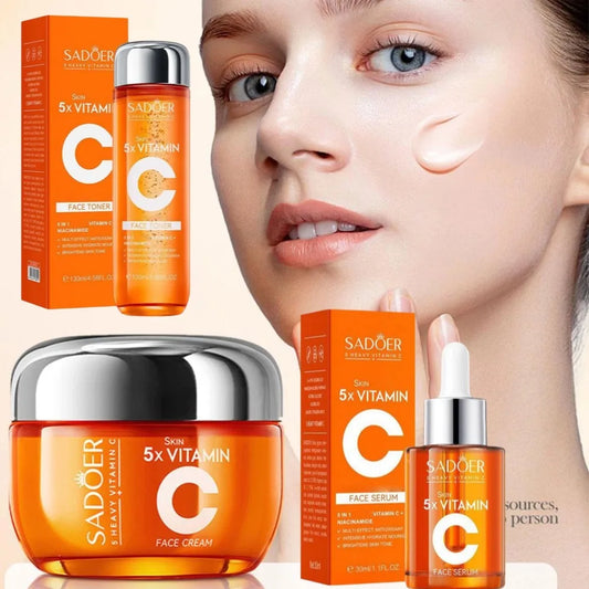 Vitamin C Firming&lifting Skincare Set Moisturizing Brightening Essence Revitalizing Skin Repair Serum Cream. 2026 FACIAL TONIFICADOR E HIDRATANTE VITAMINA C. PROTECTOR ANTI ARRUGAS