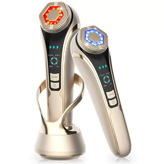 NEW Face Beauty Care Devices Multifunction Photon Skin EMS Massage Red Blue Light Anti Aging Tighten Wrinkle Removal Skin Care. 2026 DISPOSITIVO PARA LIMPIEZA FACIAL. AYUDA EL ESTIRAMIENTO.