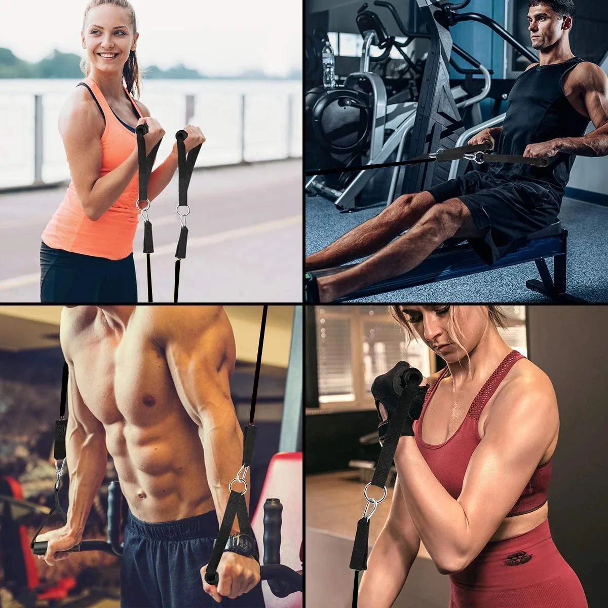 Resistance Bands Set, Exercise Bands With Door Anchor, Handles, Carry Bag, Legs Ankle Straps For Resistance Training. Ligas Elasticas para Crecimiento Muscular 2026