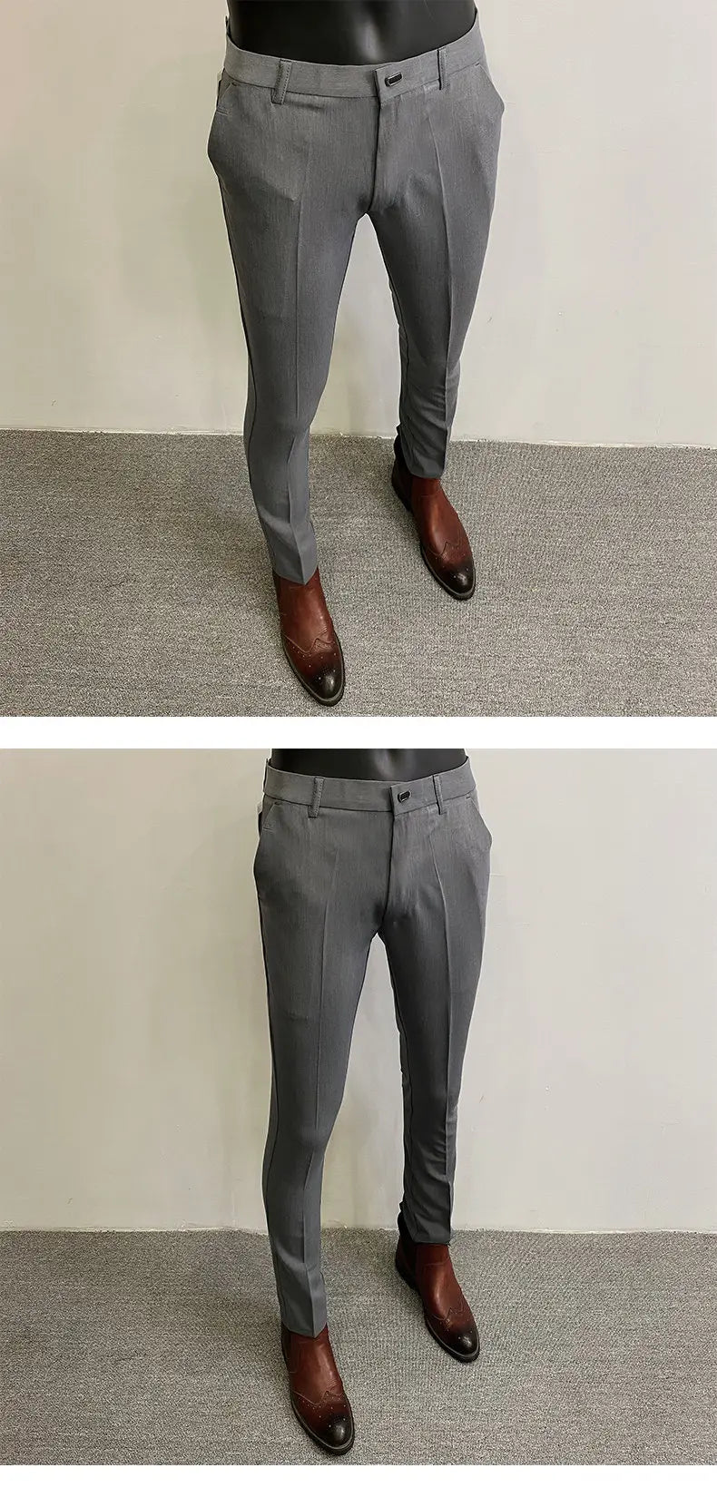 Men Suit Pants Formal Trousers Stretch Slim Pantalone Hombre Calça Masculina Solid Color Casual Dress Pants Fashion Men Clothing. Pantalones de Hombre, extra slim fit 2026. Elegantes