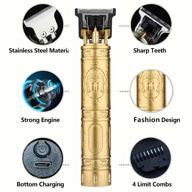 T9 Professional Electric Hair Clipper for Men Rechargeable Hair Cutting Machine Barber Shaver Haircut Remover Hair Trimmer 2026