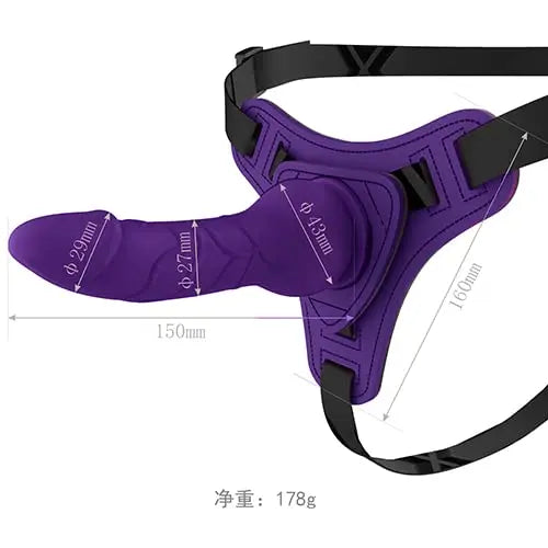 adult Sex Toys Harness Dildos for Women Strap-on Dildos Female Sex Toys Silicone Dildos Sex Toys for Lesbians Purple L2026