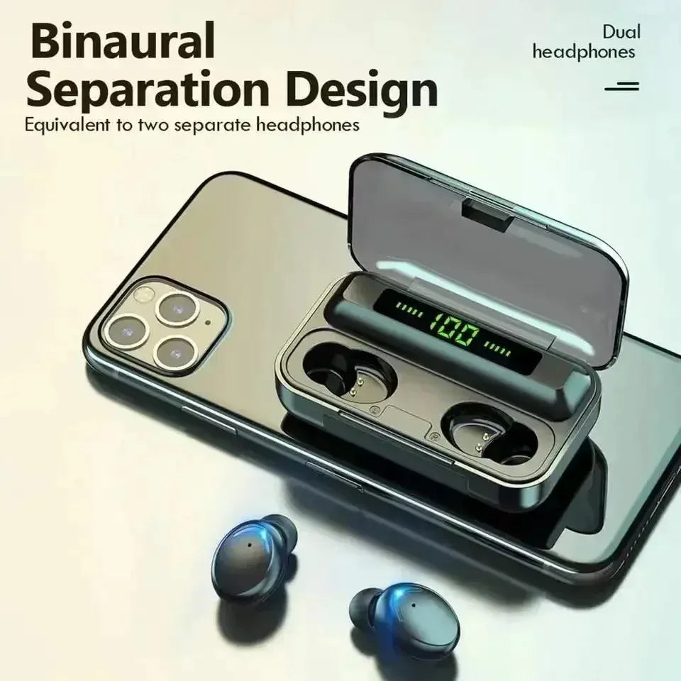 Auriculares Inalámbricos Bluetooth 5.3 TWS F9-5 | Sonido Potente, Diseño Deportivo, Micrófono HD
