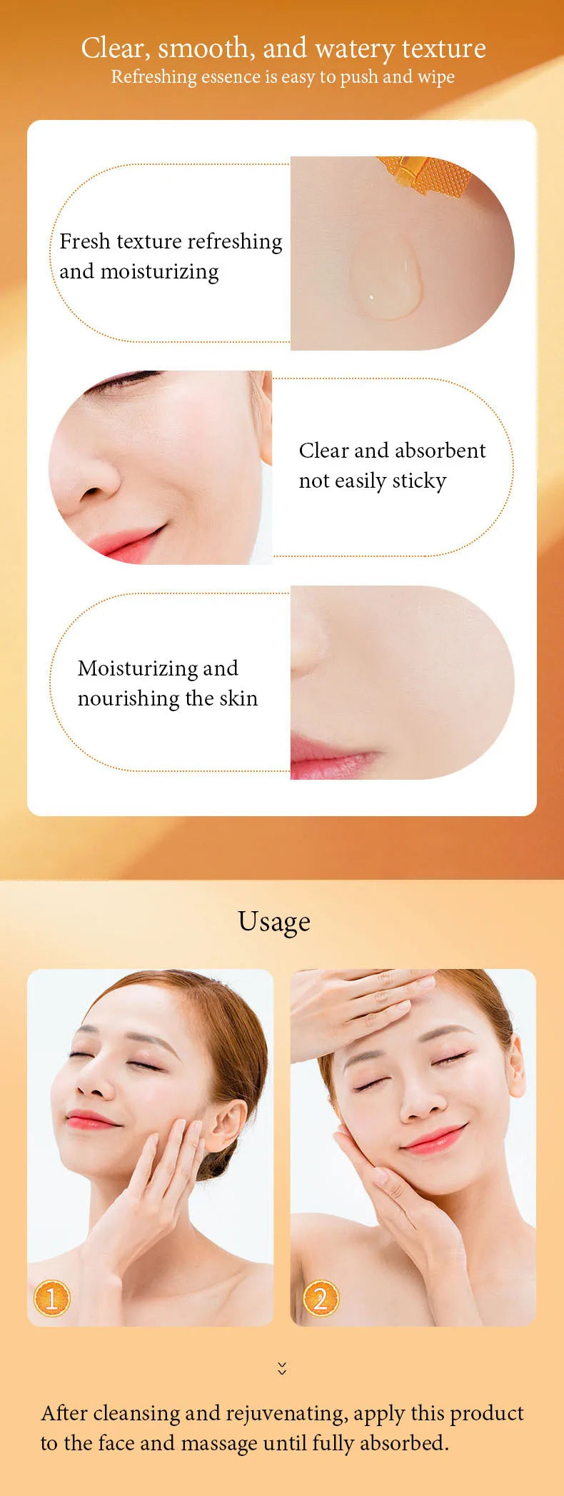 20 piezas BIOAQUA Suero de Vitamina C — Hidratante, Refrescante, Aclarante, Nutritivo, Antienvejecimiento, Esencia Facial para el Cuidado de la Piel.