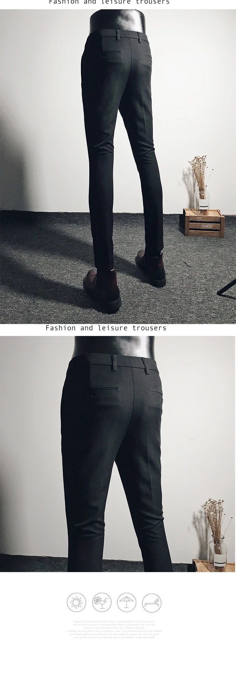 Men Suit Pants Formal Trousers Stretch Slim Pantalone Hombre Calça Masculina Solid Color Casual Dress Pants Fashion Men Clothing. Pantalones de Hombre, extra slim fit 2026. Elegantes
