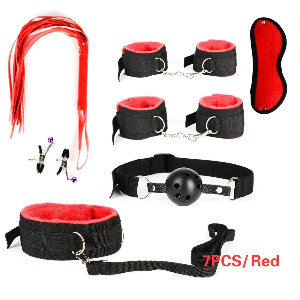 Niusida Sex Products Erotic Toys for Adults BDSM Sex Bondage Set Handcuffs Nipple Clamps Gag Whip Rope Sex Toys For Couples 2026