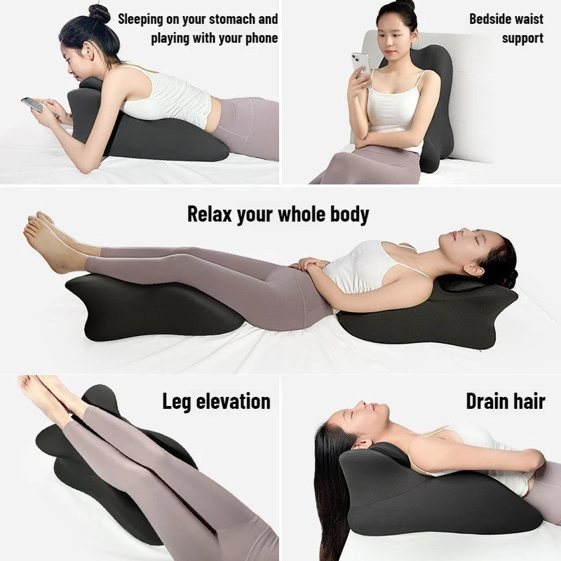 Almohada Cuña de Espuma Viscoelástica de Alta Densidad — Soporte Ortopédico Multi-Posición con Funda Removible y Lavable para Alivio de Dolor de Espalda, Cuello y Piernas