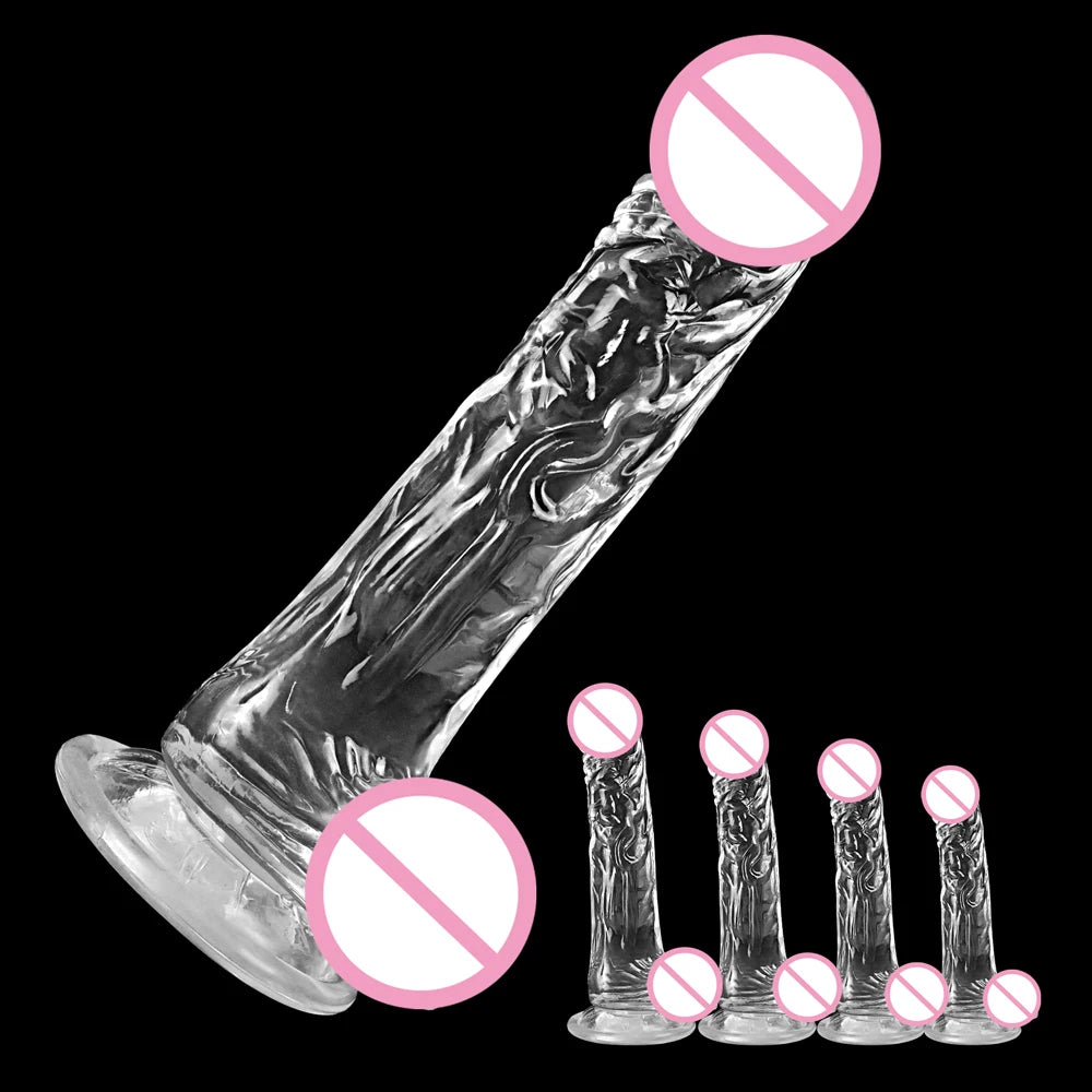 Realistic Transparent Dildo for Women Silicone Realistic Fake Dick Penis with Strong Suction Cup Hands-Free Adult Sex Toy 2026