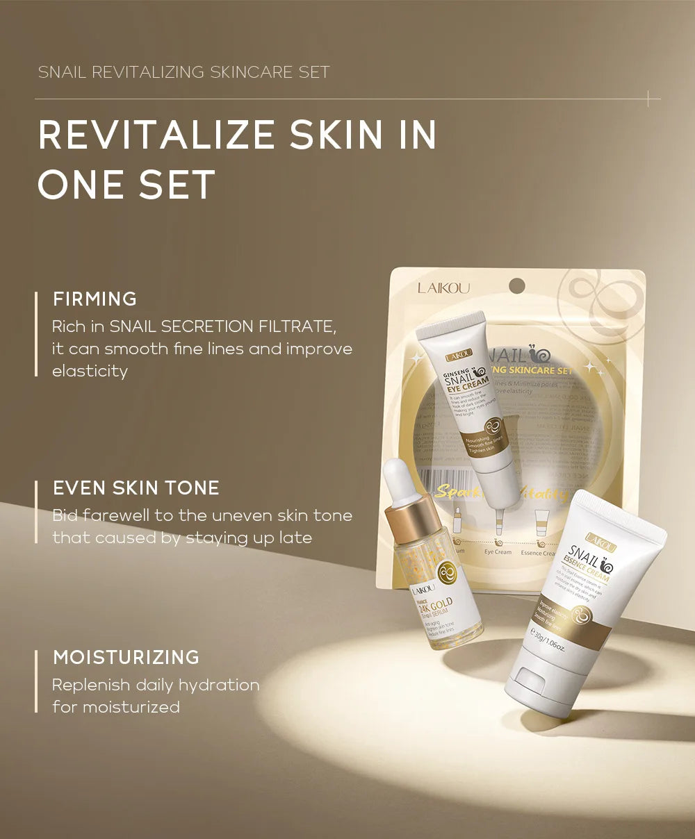 3pcs/set LAIKOU Vitamin C 24K Golden Sakura Skin Care Sets Face Cream Serum Eye Cream Moisturizing Anti Wrinkles Face Care Kit.2026 SKIN CARE REJUVENECEDOR, HUMECTANTE FACIAL