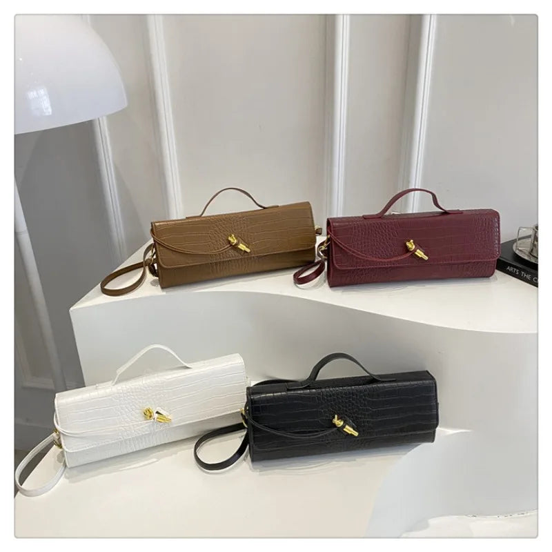 Woven Handbag, 2025 New Soft Leather Evening Bag, Fashionable and Versatile Horizontal Carrying Crossbody Bag.2026