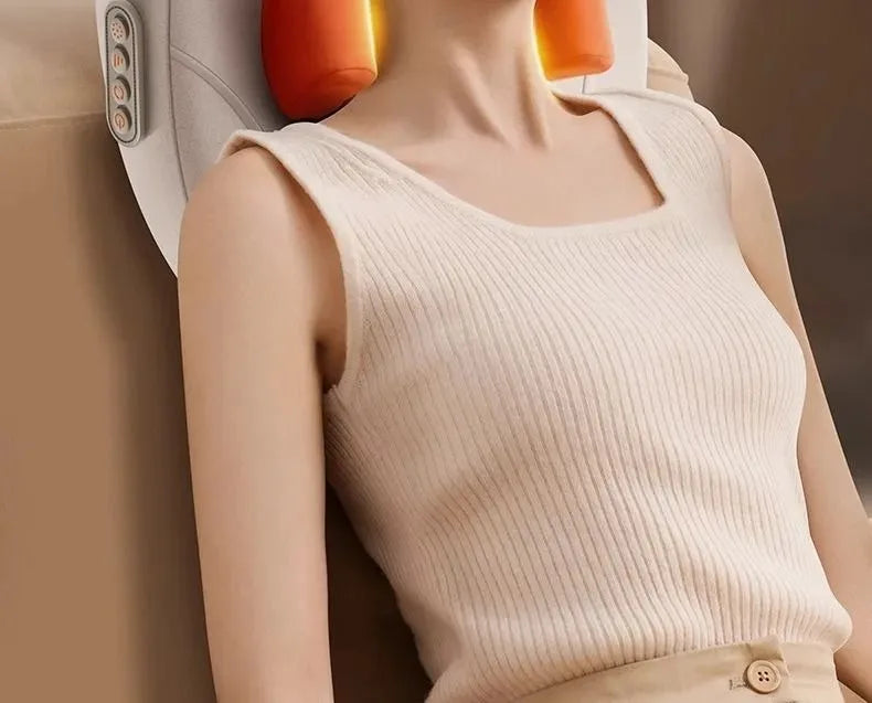 JAIYORL Almohada Masajeadora Eléctrica para Trapecio — Inalámbrica para Auto y Hogar, con Calor, para Cintura, Cuello, Piernas y Cervical, Masaje Shiatsu con Amasado