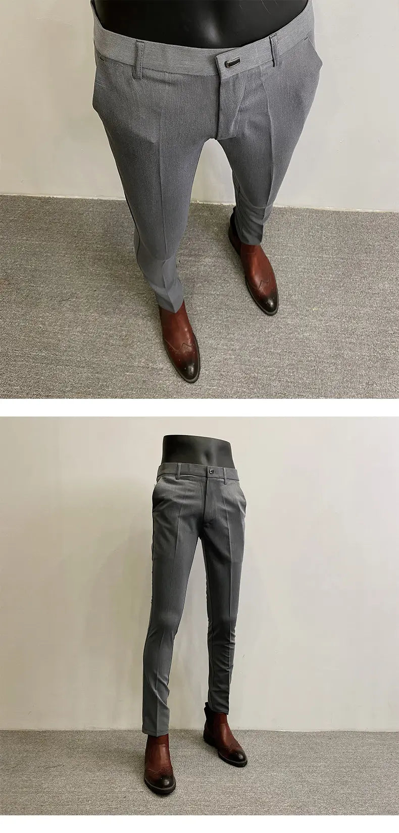 Men Suit Pants Formal Trousers Stretch Slim Pantalone Hombre Calça Masculina Solid Color Casual Dress Pants Fashion Men Clothing. Pantalones de Hombre, extra slim fit 2026. Elegantes