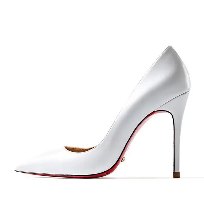 Plus Size 34-44 Sexy Red Shoes Dress Party Wedding High Heels Rubber Bottom Pointed Toe Spring Shallow Women Pumps 2025