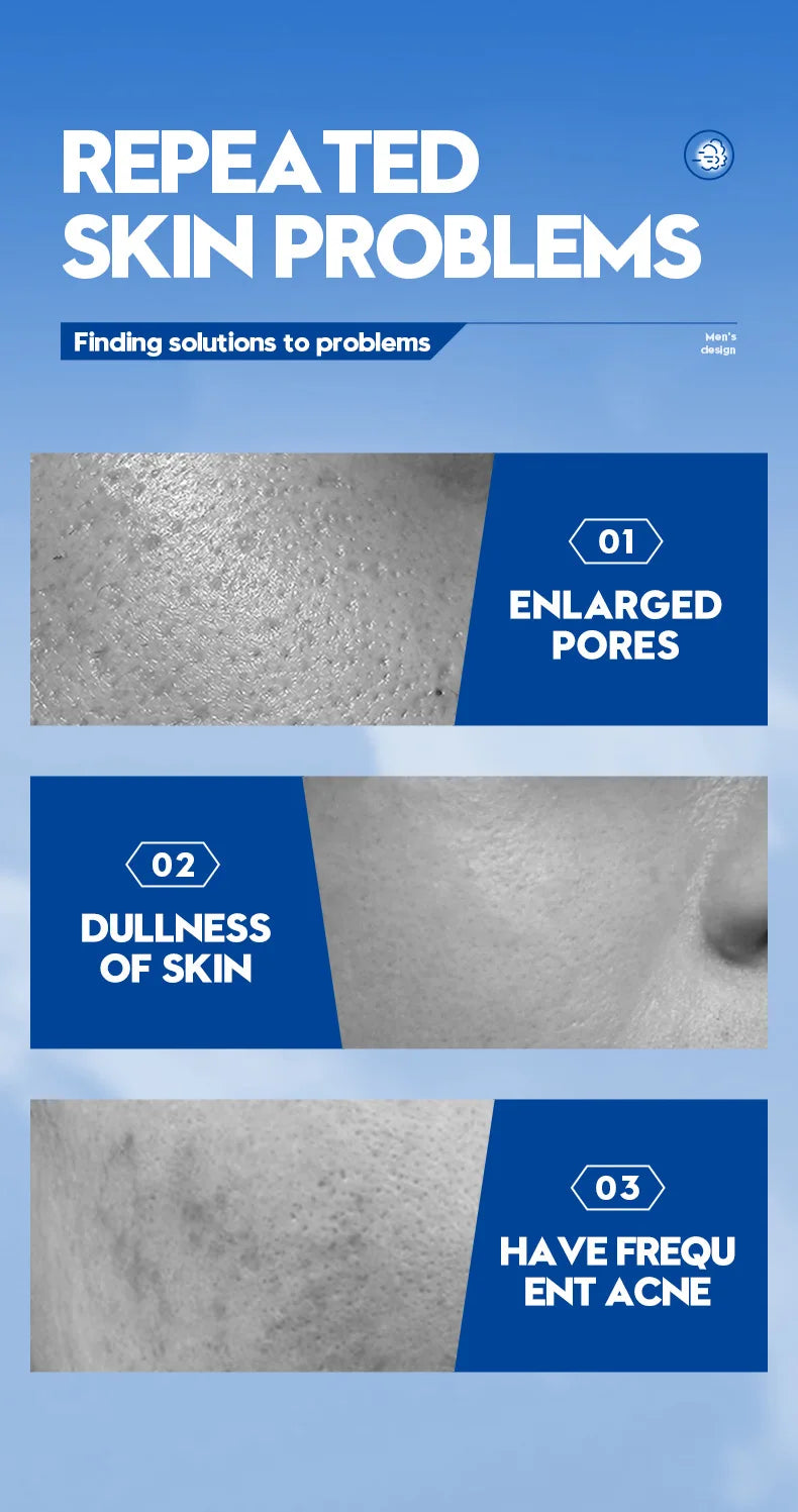 SADOER Men's Skin Care Sets Moisturizing Face Cream Facial Mask Lip Balm Sunscreen Cleanser Eye Cream Men Skin Care Kit.2026 ACLARADOR DE ROSTRO PARA HOMBRE. PROTECCION CONTRA OJERAS. CONTRA ACNES