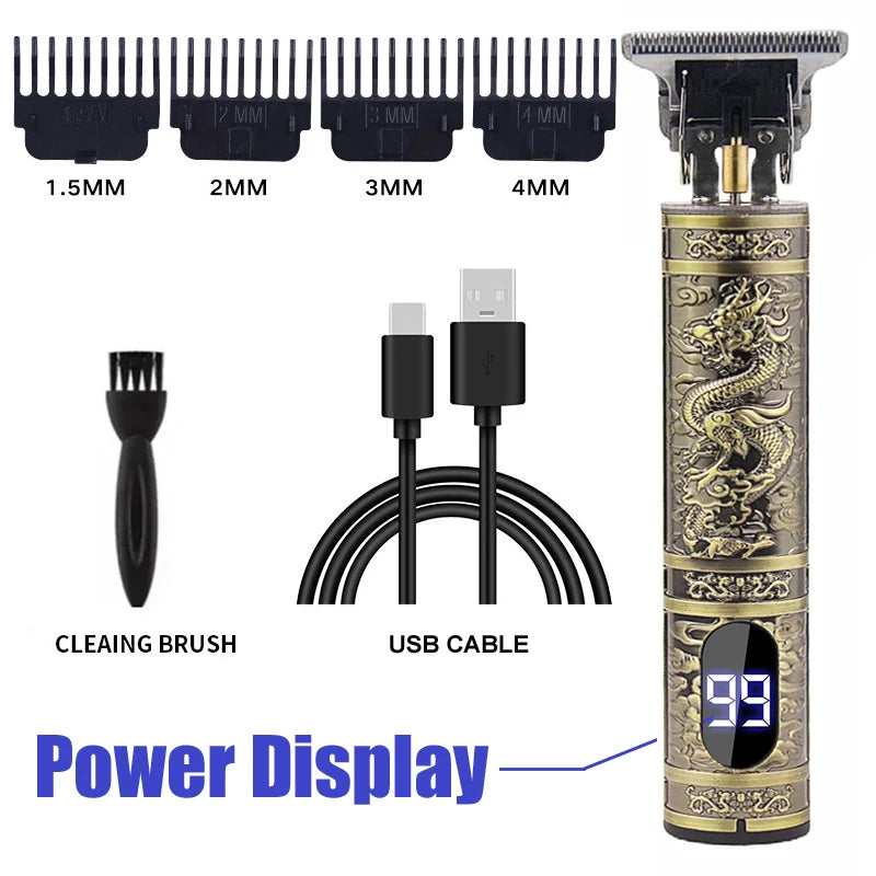 T9 Professional Electric Hair Clipper for Men Rechargeable Hair Cutting Machine Barber Shaver Haircut Remover Hair Trimmer 2026
