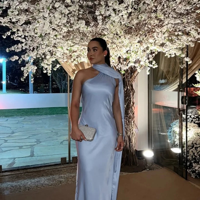 Elegant Ribbon Halter Dress Women Solid Off Shoulder Sleeveless Backless Slim Maxi Dresses 2025 Summer Autumn Party Robes Lady 2026 Vestido Elegante Para Ocasión Especial