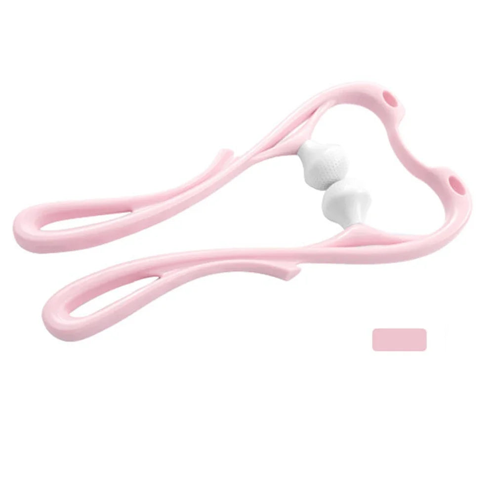 Masajeador de Cuello — Herramienta de Masaje de Doble Presión para Puntos Gatillo, Manual, para Relajar Cuello y Aliviar Dolor de Espalda, Masaje Profundo