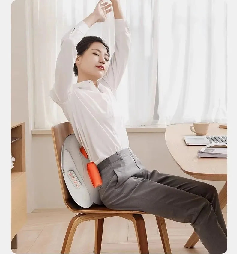 JAIYORL Almohada Masajeadora Eléctrica para Trapecio — Inalámbrica para Auto y Hogar, con Calor, para Cintura, Cuello, Piernas y Cervical, Masaje Shiatsu con Amasado