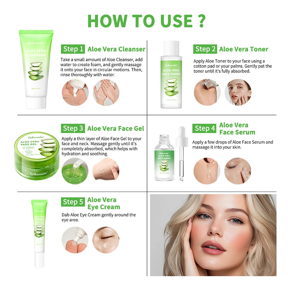 Multi-skin Care Aloe Vera Skin Care Set Deep Moisturizing Deep Nourishment Whitening Brightening Hydrating Smooth Skin. 2026 HIDRATANTE FACIAL DE ALOE VERA. HIDRATANTE SUPREME CONTRA ARRUGAS Y MANCHAS