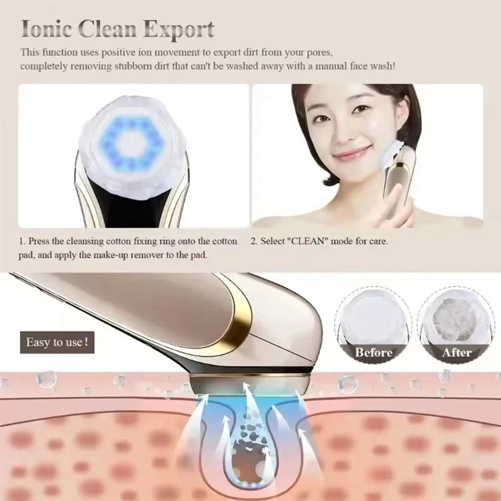NEW Face Beauty Care Devices Multifunction Photon Skin EMS Massage Red Blue Light Anti Aging Tighten Wrinkle Removal Skin Care. 2026 DISPOSITIVO PARA LIMPIEZA FACIAL. AYUDA EL ESTIRAMIENTO.