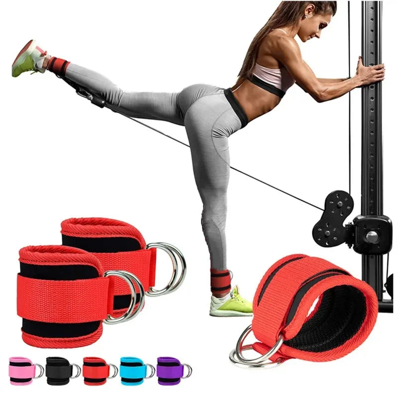 Cable Ankle Straps Double D-Ring Ankle Cuffs For Gym Workouts Glutes Legs Strength Training Brace Support Sport Safety Abductors. Liga Elastica Para Ejercitar Gluteos 2026
